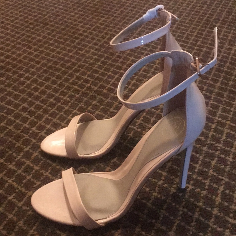 Nude Open Toe Heels - Picture 2 of 4